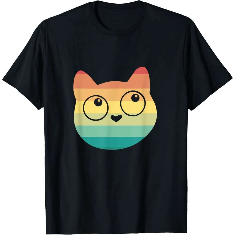 Wholesale Brand Name Mens Colorful Retro Cat Lover Graphic From