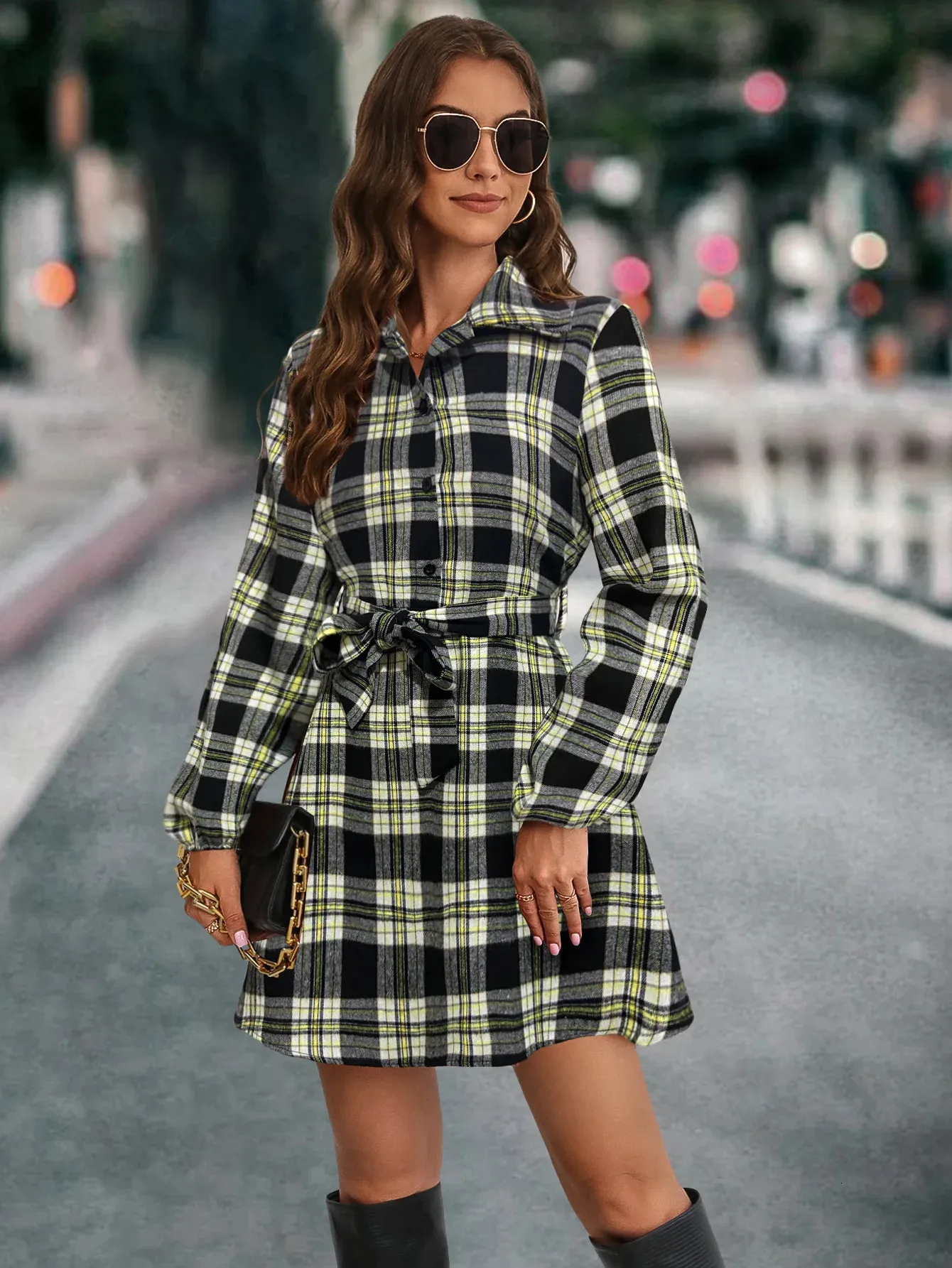 oversized flannel dress Seasons Keep Changing Flannel Dress In Red