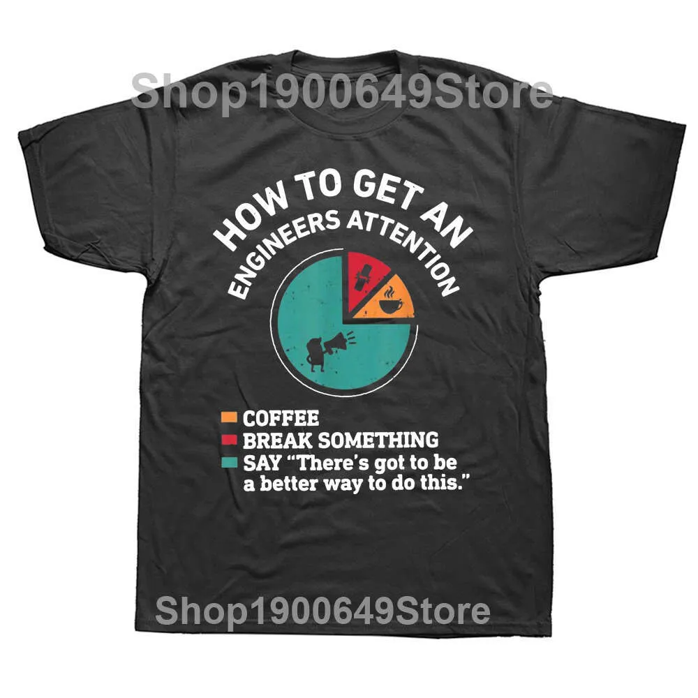 T Shirt Engraçado De Engenheiro Para Como Obter A Atenção De Um Engenheiro  Geek Nerd Gráfico De Manga Curta De $197,51 | DHgate