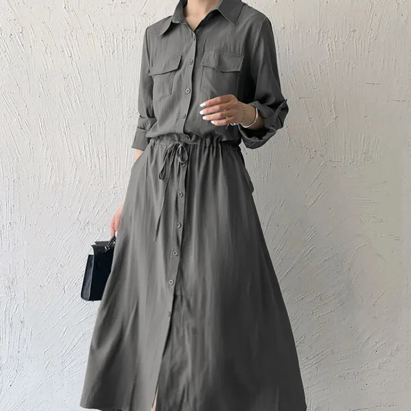 casual long shirt dresses for women Long Sleeve Maxi Casual Dresses: Womens Button Down... From Balbosa, $6.15 In Bulk