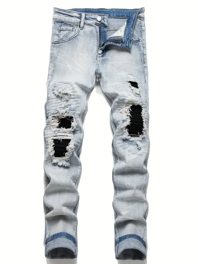 【SATIIIZ】Raed cutting track denim pants SATIIIZ】Raed cutting track denim pants (SATiiiZ/デニム