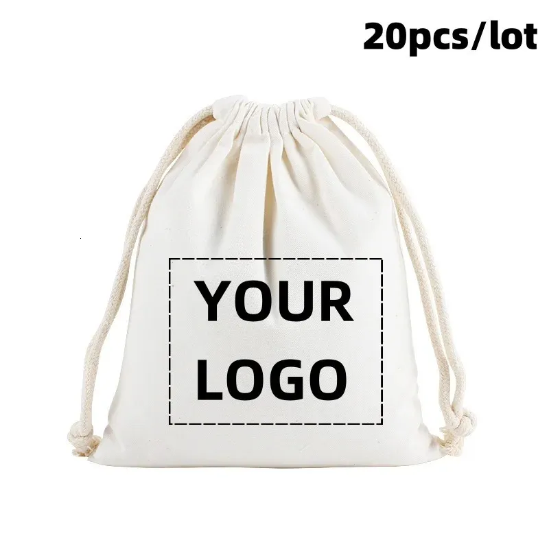 Save Big on Bulk Custom Printed Drawstring Bags Custom Printed Drawstring  Bags 20 Pack Cotton Storage Bags With Personalized Pictures Text Best 