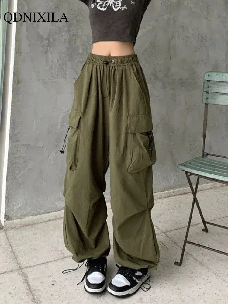 Save Big on Bulk Korean Loose Womens Pants Spring Summer Korean Fashion  Thin Women Pants Casual Vintage Cargo Pants Straight Drawstring Loose Wide  Leg