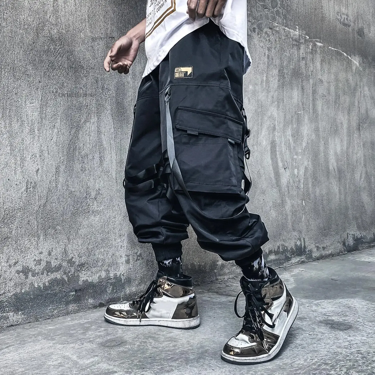Techwear Jogger Cargo Pants for Men - Studded Punk Style