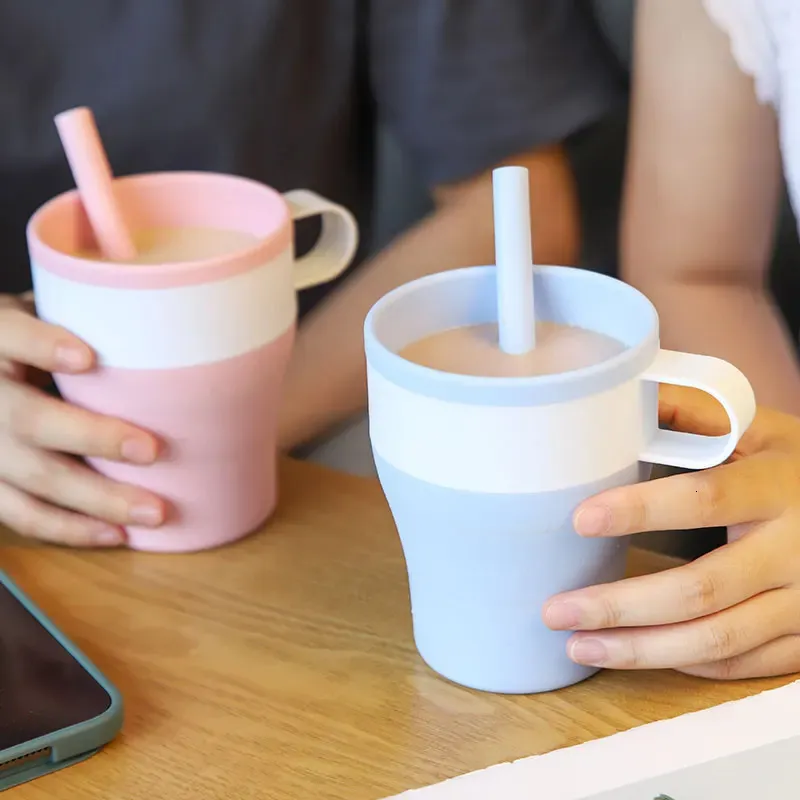 Save Big on Bulk Foldable Cup 47L Portable Silicone Folding Coffee Cups  With Straw Collapsible Outdoor Beverage Cups For Kitchen And Dining | Best  ...