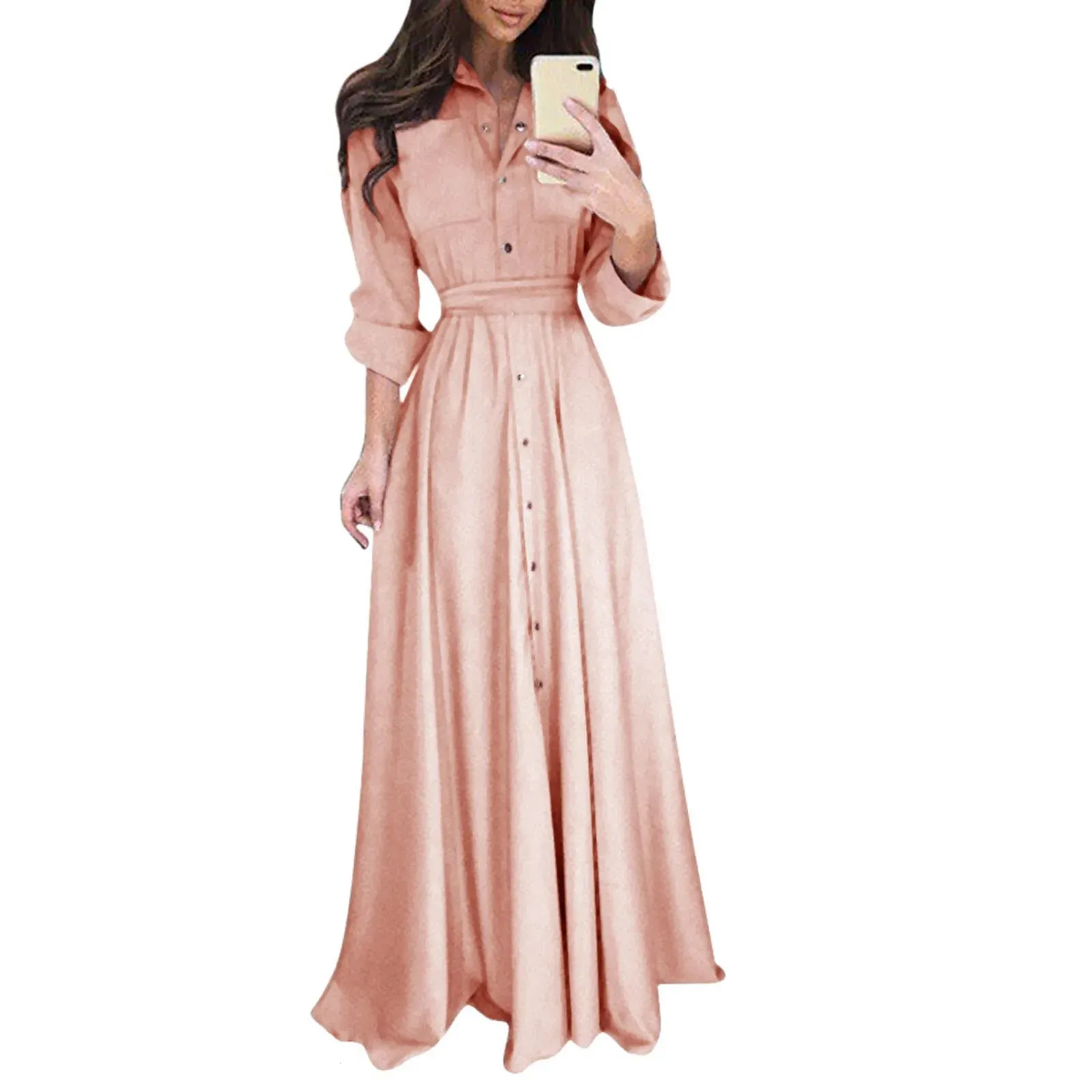 chinese dress ladies Lyocell Maxi Shirt Dress main image 0