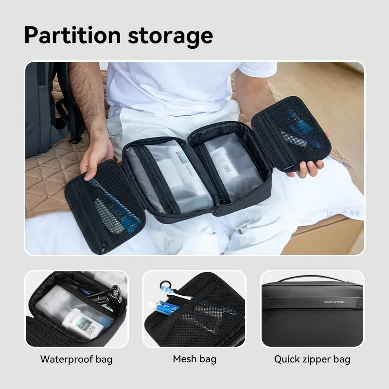 Grande Trousse De Toilette Homme - Sac De Voyage étanche - Organiseur Gym & Rasage
