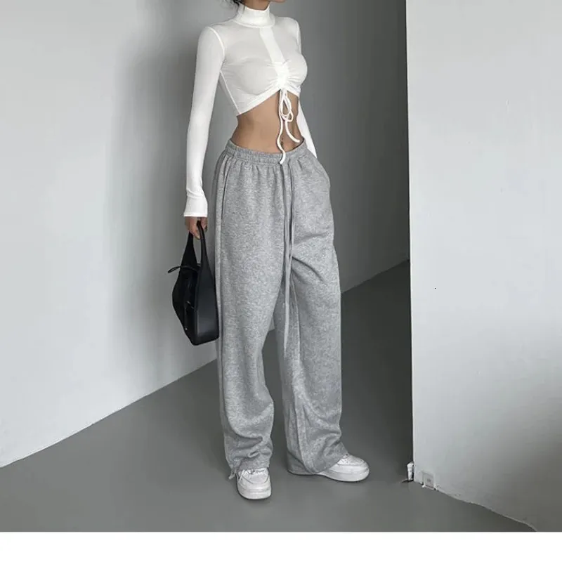 パンツ KHOKI Wide-leg cropped pants Gray KHOKI Wide-leg cropped pants Gray
