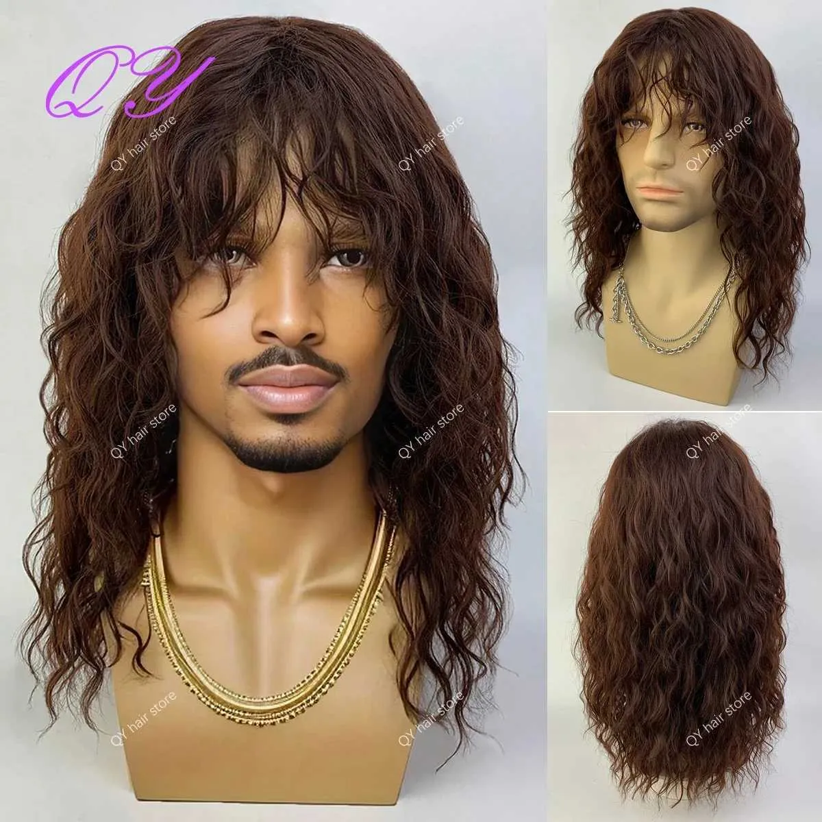 Real hair wigs for men discount