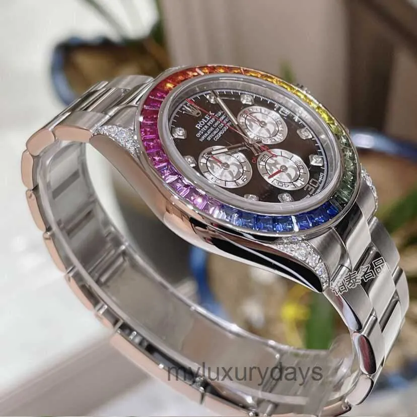 Rainbow Diamond Star Studded Automatic Mechanical Watch For Men 10A Quality Designer C Factory Watch Model 116520 From Myluxurydays 3 108.81 DHgate.Com
