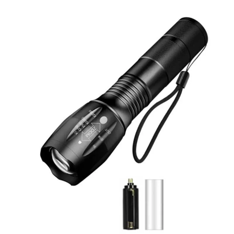 Premium Zoomable LED Torch: High-Intensity 5-Mode Flashlight, Aluminum ...