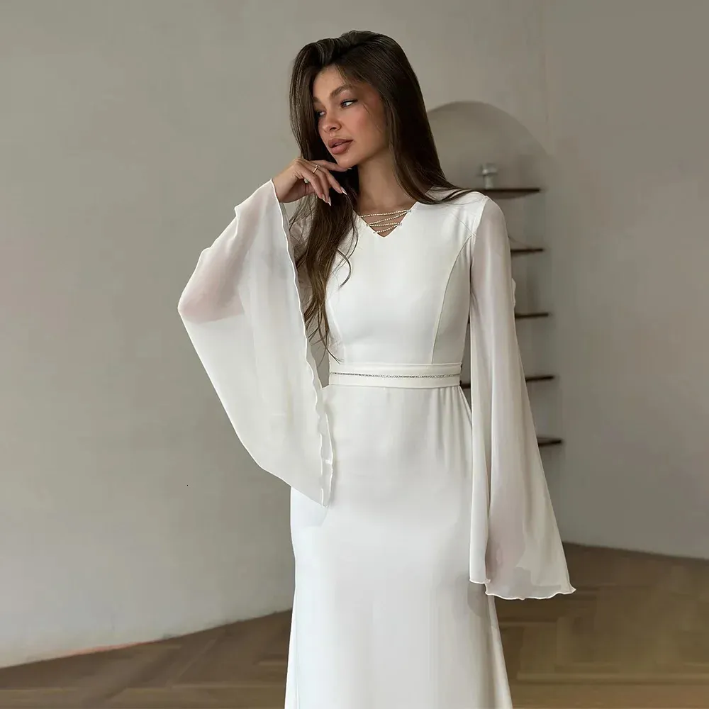 High-Quality V-Neck Pencil Dress for Women - Elegant Loose Fit Long Sleeve Hip Wrap Vestidos Maxi Dress for Spring and Summer (240807)