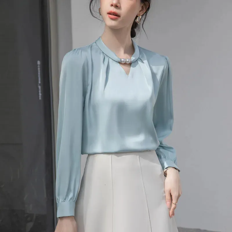 silver chiffon blouse