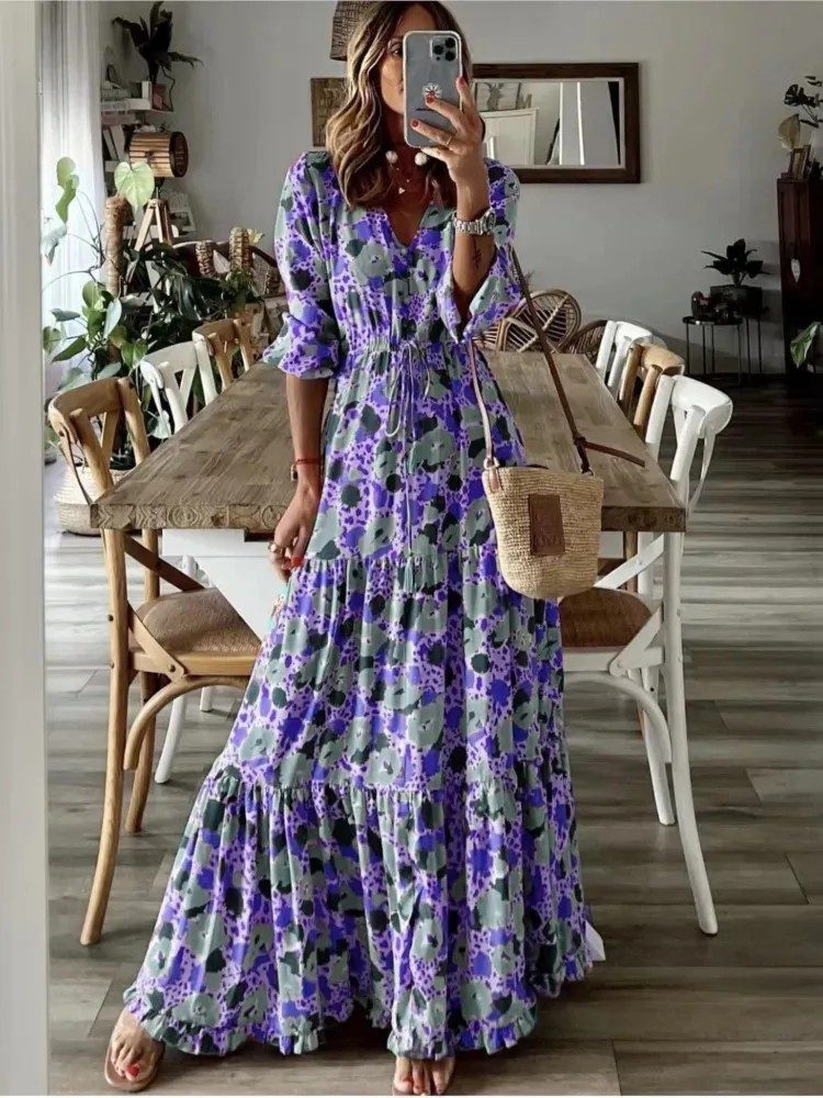 fitted lace wedding dress Members Only Maxi Dress Yellow Floral Curve main image 1
