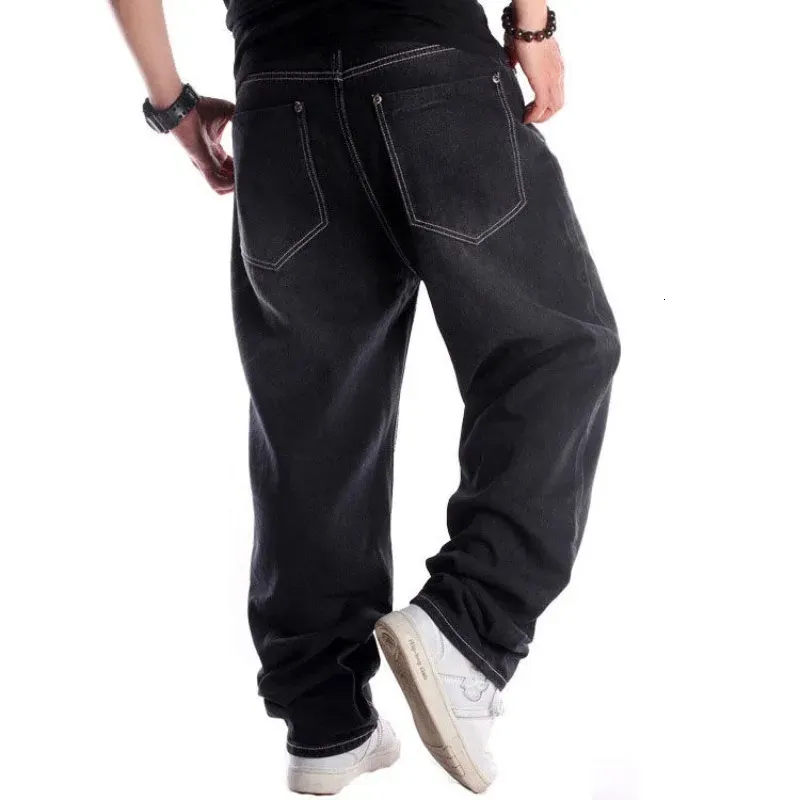 Black Loose Fit Denim Pants for Men Wide Leg Trousers, Plus Size  Available! Shop Now!