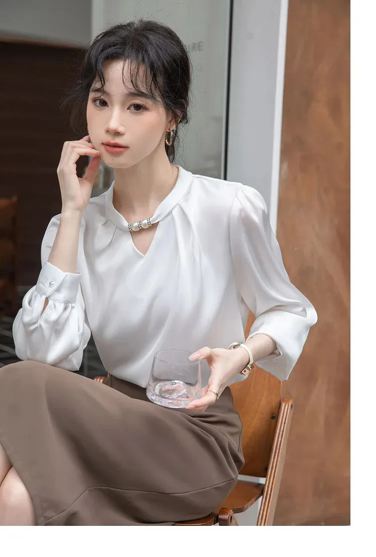 DHgate.com:Elegant Womens Chiffon Blouse: French Vintage