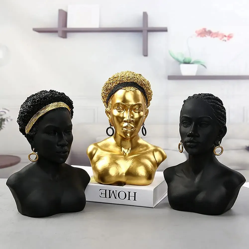 Save Big on Bulk Black Resin Sculpture African Art Sculptures Creative  African Lady Black Bust African American Statue Resin Crafts Desktop  Ornaments ..., image size:1001x1001