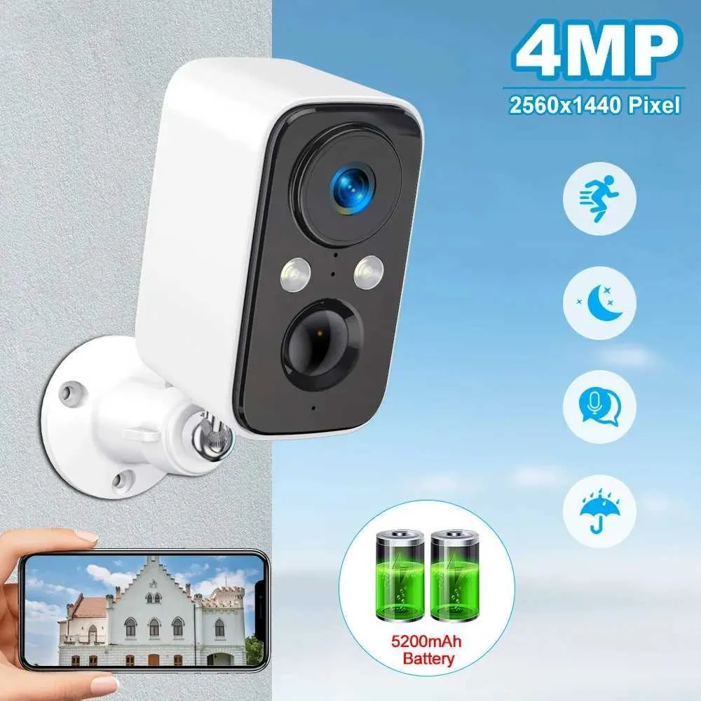 Wireless Outdoor Security Camera: 4MP Solar & Battery Powered, Motion ...