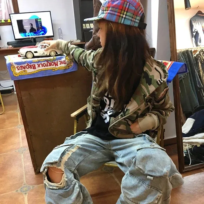 Japanese Y2K Cropped Jacket Acetate Hooded Zipper Short Coat