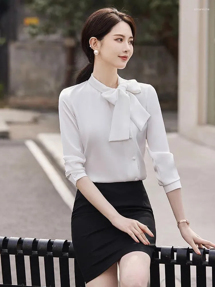 Gray OL Style Long Sleeve Formal Blouses For Ladies For Women Novelty Business And Work Wear Top From Apparelone 35.15 DHgate.Com