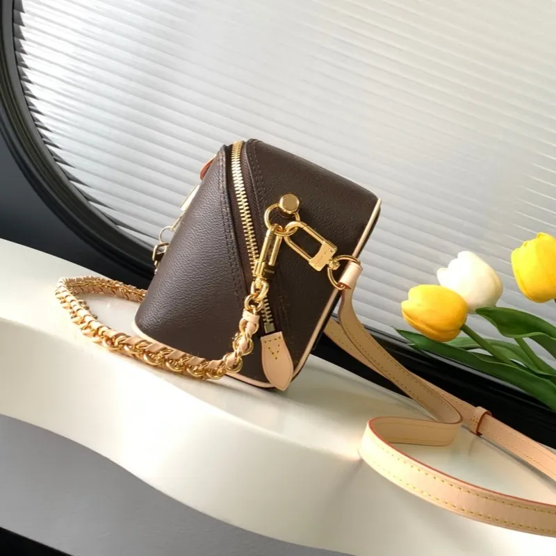 Designer Square Box Gold Chain Shoulder Bag With Zipper Designer Square Box Gold Chain Shoulder Bag With Zipper