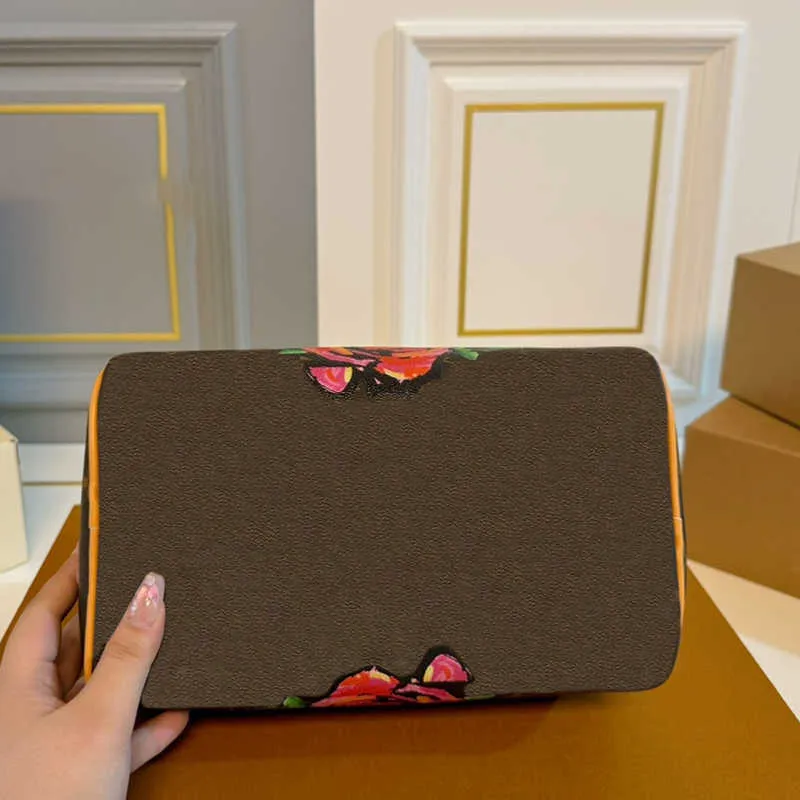 Vintage Flower Painted Boston Bag Small Soft From Findluxury