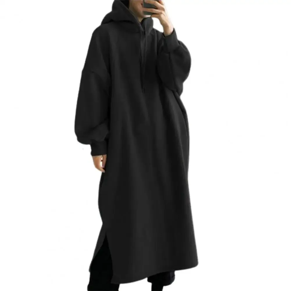 oversized hoodie dress black Alejandra Black Maternity Long Sleeve High Neck Maxi Dress  Club L London