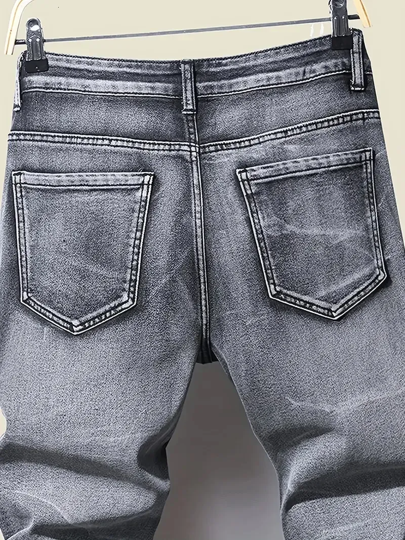 【SATIIIZ】Rayfen Damage Denim Pants DHgate.com:Elastic Waist Denim Pants - Slim Fit Spotted