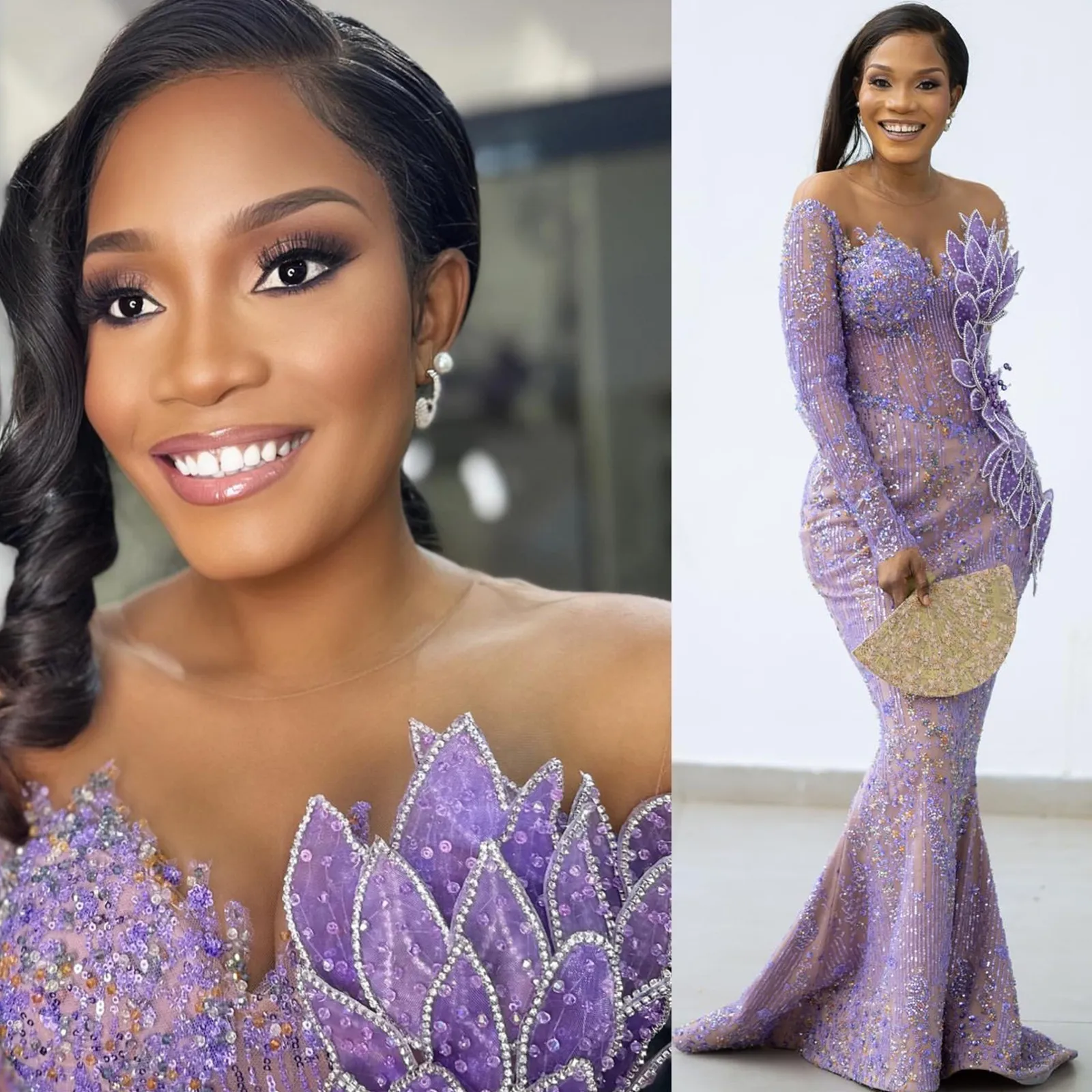 ZJ625 Plus Size Lavender Mermaid Prom Dresses Lace... From Chic_cheap,  $287.04 | DHgate.Com