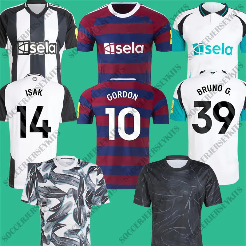 Newcastle soccer shirts Set TONALI BRUNO G. 24 25, ISAK JOELINTON
