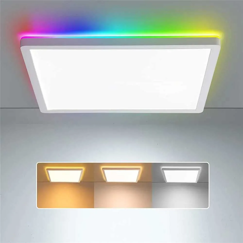 Modern Dimmable RGB Square LED profile light ceiling...