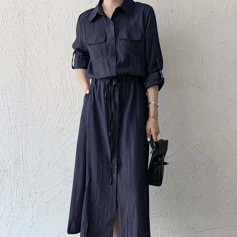 long casual shirt dress Maxi Shirt Dresses