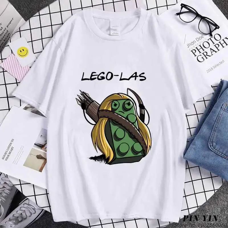 Men's T-Shirts Funny Anime Cartoons Lego-las Printed T-shirt Top for Men  Women Humor Summer Fashion Short-sleev T Shirt Y2k StreetwearL24730
