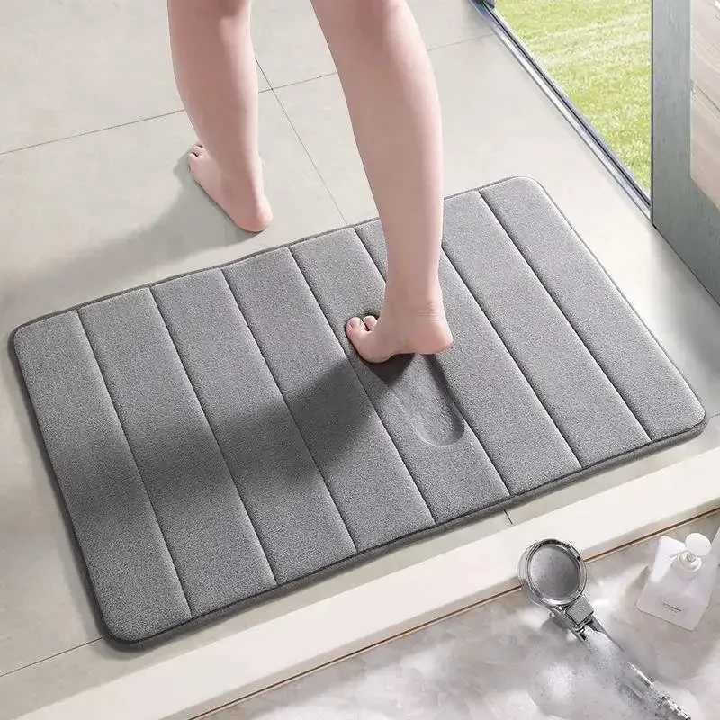 Premium Memory Foam Bath Rug: Super Absorbent Bathroom Mat, Soft Floor ...