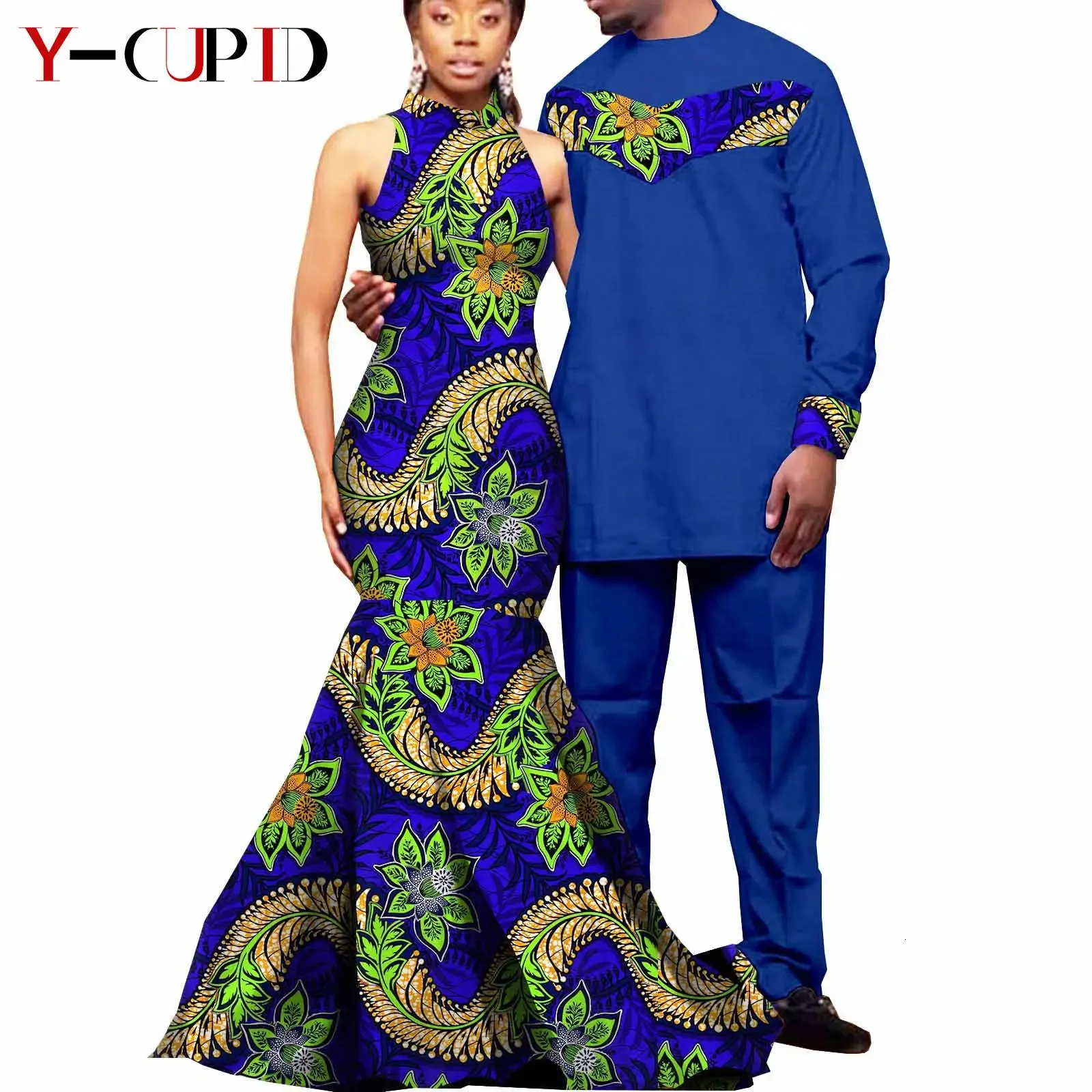 African Couple Style Long African Dress Styles Vestidos Set For Women And Men Ankara Outfits With Top And Pants Y22C003 From Kua04 144.81 DHgate.Com