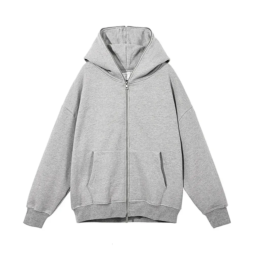NNineグレーRETRO JIP HOODIE / 短丈フーディMサイズy2k 短丈ジップアップフーディー
