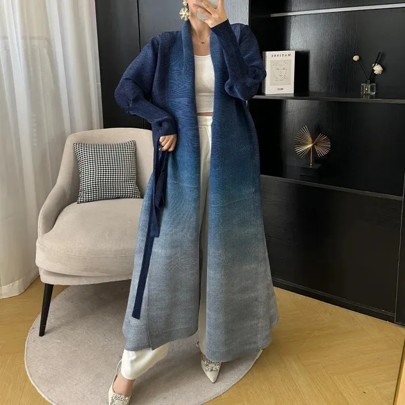 Pleated Long Sleeve Jacket: Spring/Autumn Loose Fit, Plus Size Robe ...