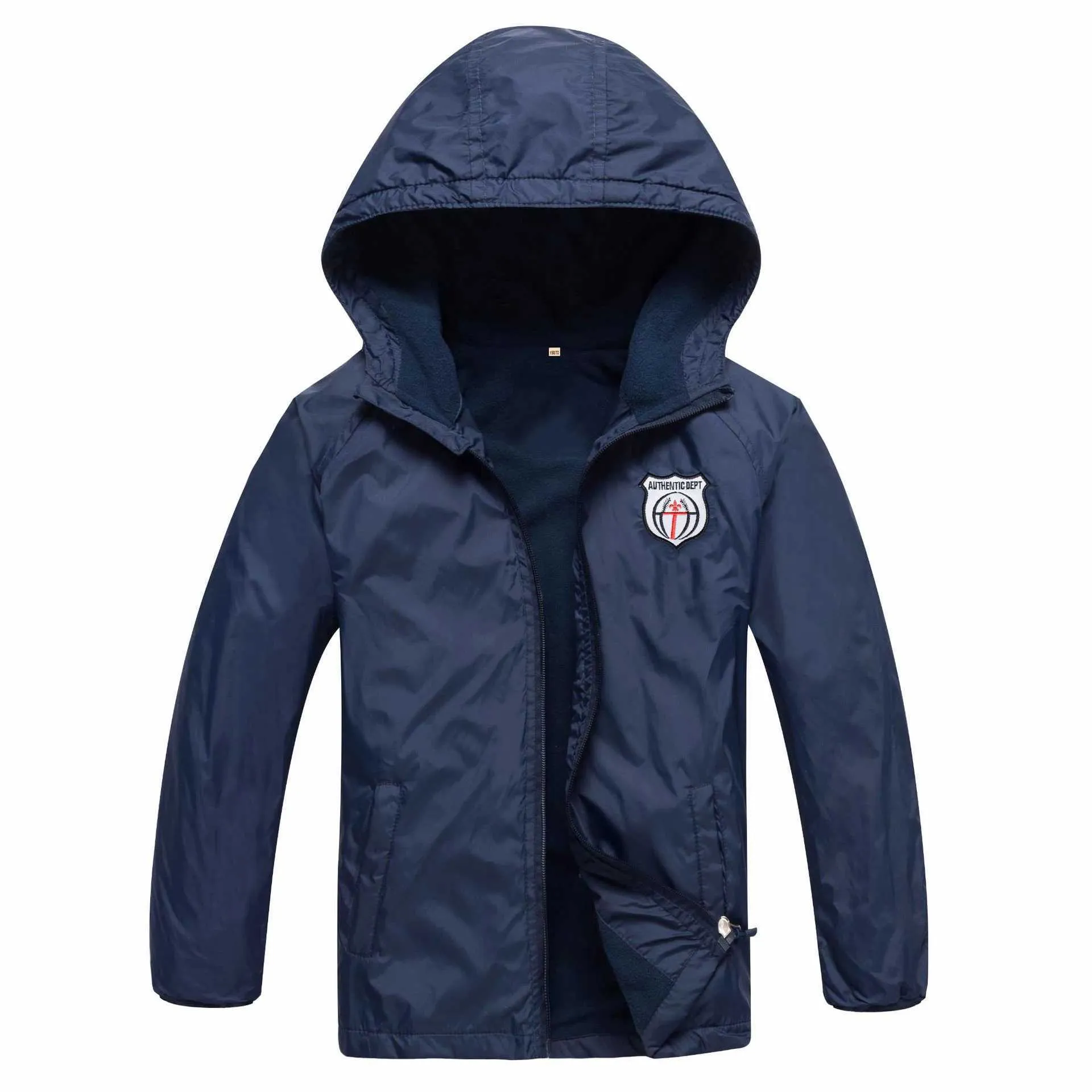 Boys Waterproof Windproof Hoodie Jacket Polar Fleece Lined, Warm