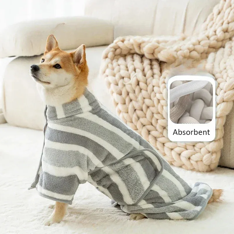 Best Dog Grooming Towel Dog Drying Coat, Super Absorbent Dog Bathrobe ...