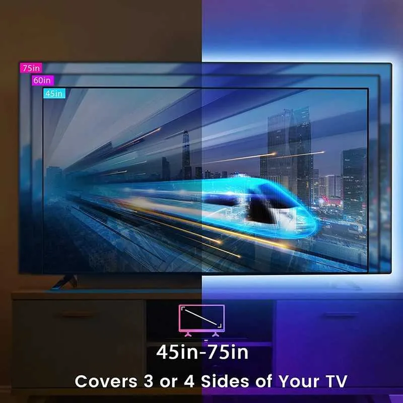 RGB LED Strip Lights - Color Changing 5050 LED Tape, Backlight for TV ...