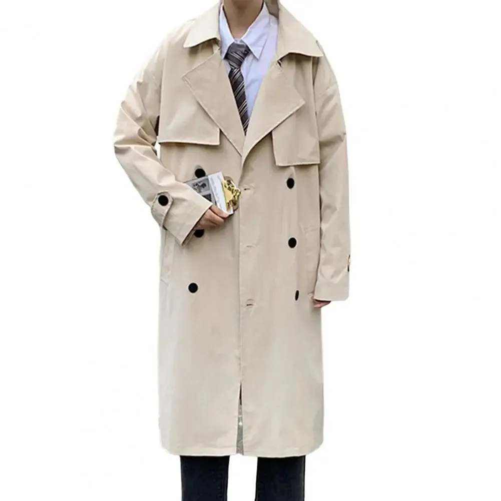 Men's Oversized trench trench coat with Lapel for Men's Oversized trench trench coat with Lapel for