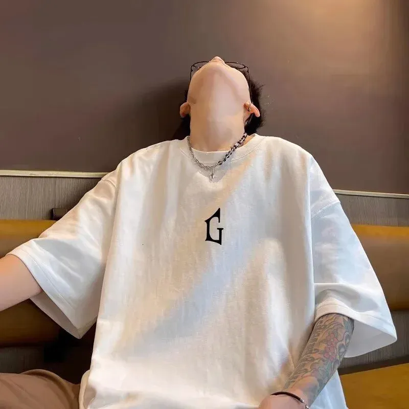 Oversized Gothic G Print Tee - Retro Y2K Hip Hop Fashion, Shop Now