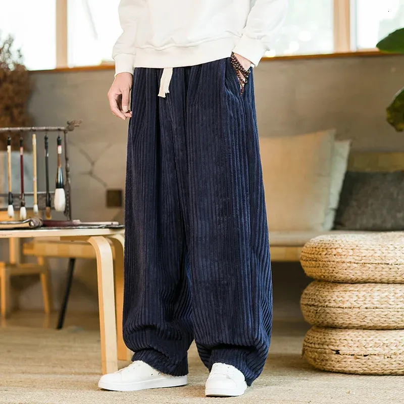 Harajuku Corduroy Oversized Wide-Leg mens corduroy trousers Harajuku Corduroy Oversized Wide-Leg mens corduroy trousers