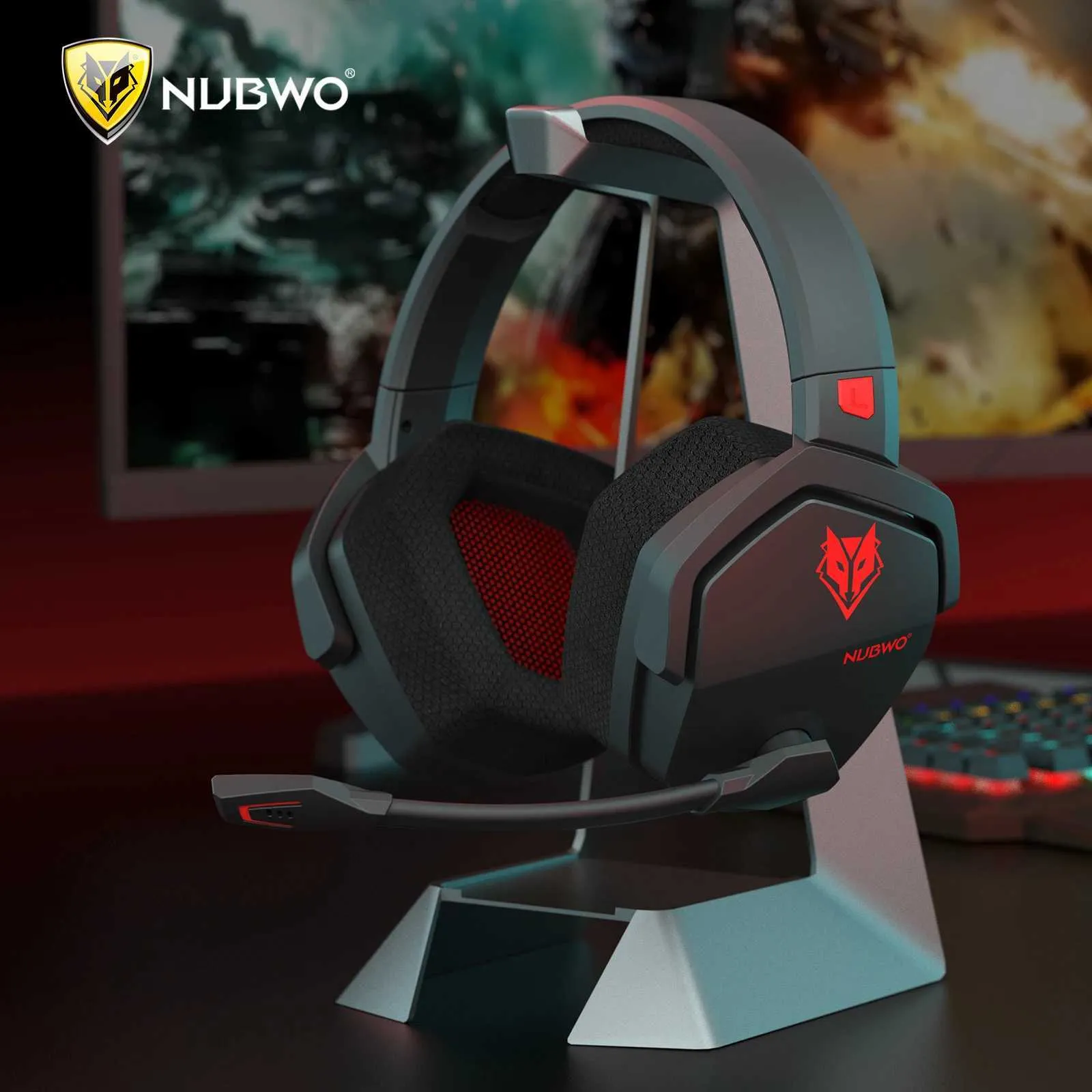 NUBWO Wired/Wireless/Bluetooth Gaming Headset. Multi-compatible