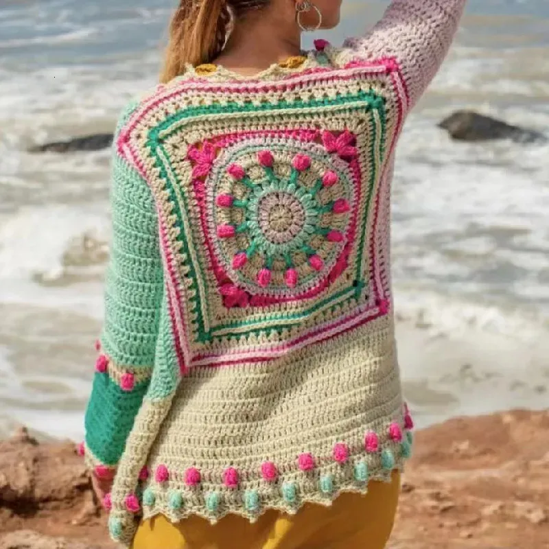 Cardigan En Crochet Tracy Reese - Rose - Taille M - Occasion Très Bon état
