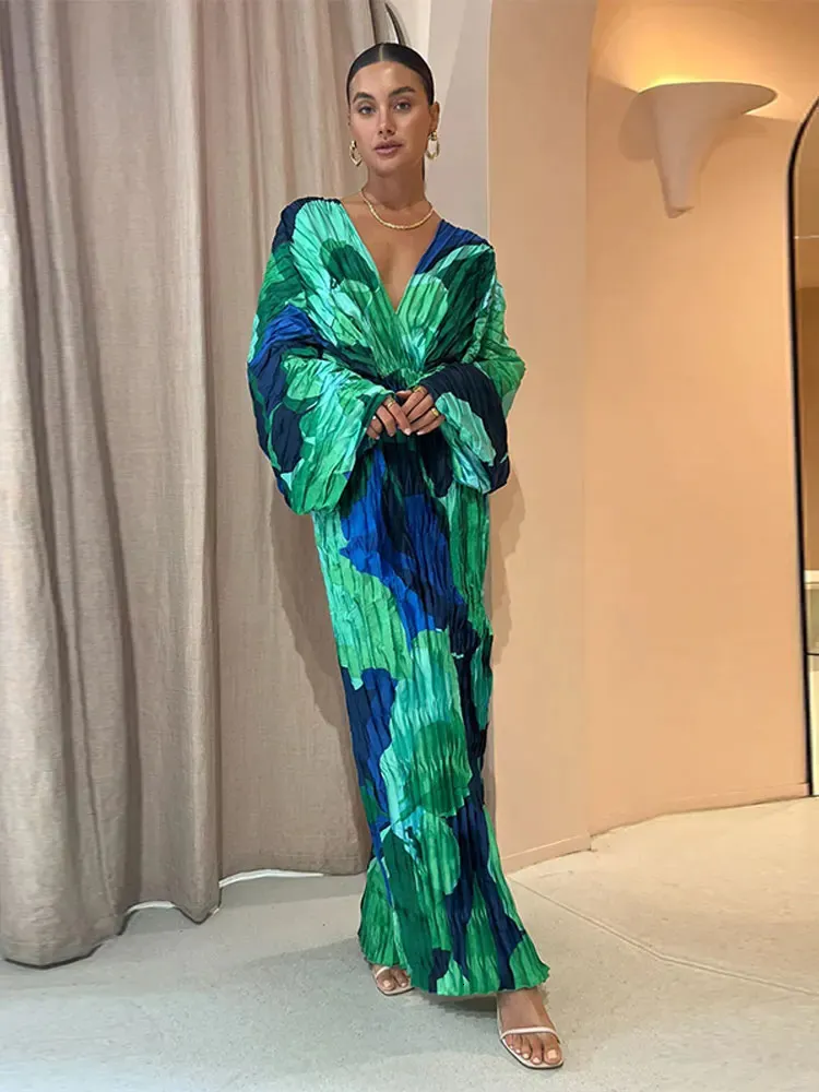 chinese dress ladies Shop Dresses: Moira Maxi Dress - Autumn Print main image 0