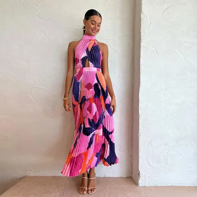 sachin and babi light blue dress Tommy Hilfiger Floral Sleeveless Tiered Chiffon Maxi Dress main image 1