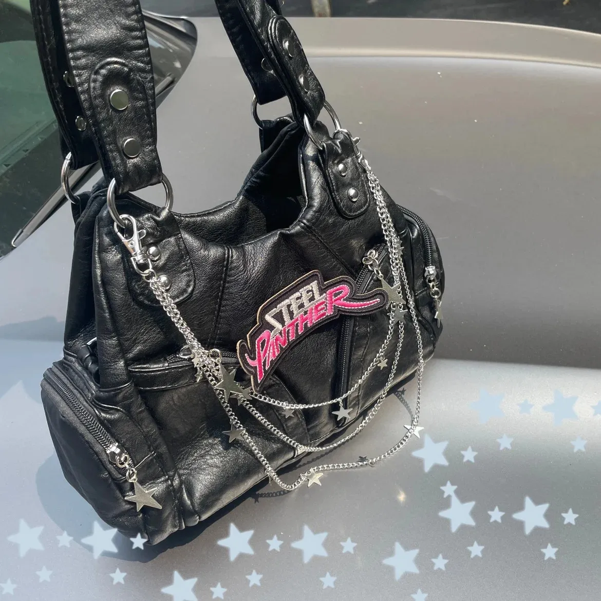 Y2K Vintage Tote Bag: Trend Leather Bags, Large Capacity, Multi