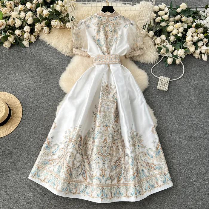 open lace back dress Motel Kenja Paisley Off The Shoulder Minidress in Retro Paisley Lime at Nordstrom, Size Medium