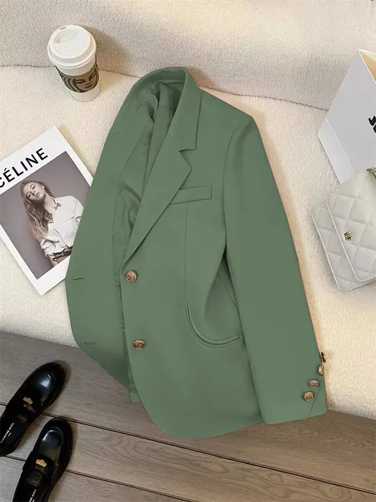 Blazer Femme Chic Et Élégant Col à Revers Manches 3/4 Veste